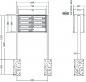 Preview: RENZ Briefkastenanlage freistehend, RS4000, Kastenformat 370x110x270mm, 7-teilig, zum Einbetonieren